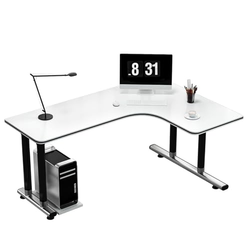 Computertische Eck-PC-Tisch, Desktop-Tisch, Schreibtisch, einfacher moderner Studenten-Studientisch, L-förmiger Eck-Büroschreibtisch, Schlafzimmer, Haushalt Schreibtisch(White Right,180x100x75cm)