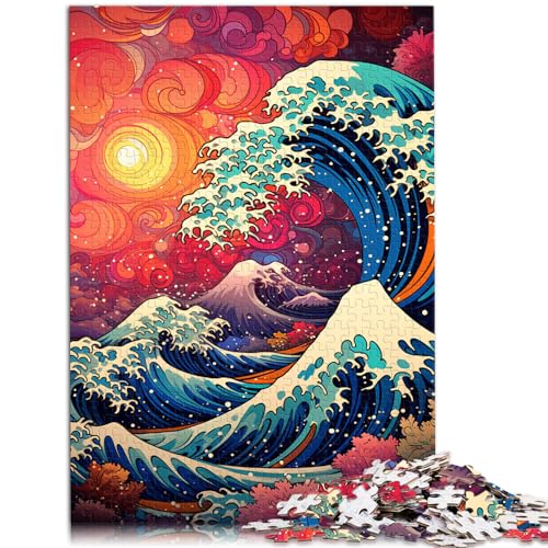 Puzzle | Puzzles psychedelische Wellen, 1000 Teile, Puzzle für Erwachsene, Holzpuzzle, schwieriges Puzzle für Frauen und Männer, 1000 Teile (50 x 75 cm)