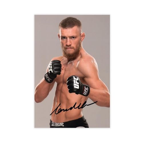 biegzc Photographie Signée Conor McGregor Ufc En Édition Limitée + Autogramm Imprimé CERT Leinwandposter Schlafzimmer Dekor Landschaft Büro Zimmer Dekor Geschenk 50 x 75 cm