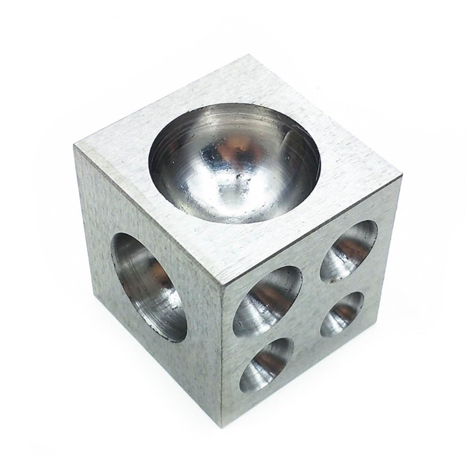 Avejjbaey Dapping Cube aus Stahl, Metallformwerkzeug, Schmuckherstellung, Dappingblock, Metallstanzwerkzeug, Doming-Handwerk