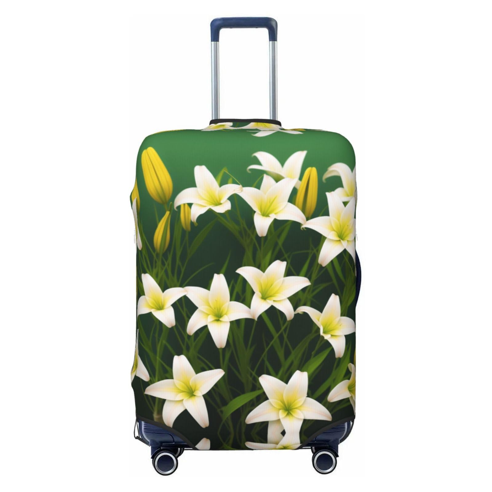 Lily Flower Reisegepäckabdeckung, robuster Koffer-Schutz, passend für 45,7 - 81,3 cm große Gepäckstücke, Größe M, Schwarz, Medium