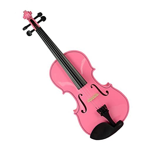 Violine Anfänger 4/4 3/4 1/2 1/4 1/8 Größe Pink Fiddle Acoustic Violin Fiddle W/Case Bow Bridge Für Anfänger (Color : 4/4)