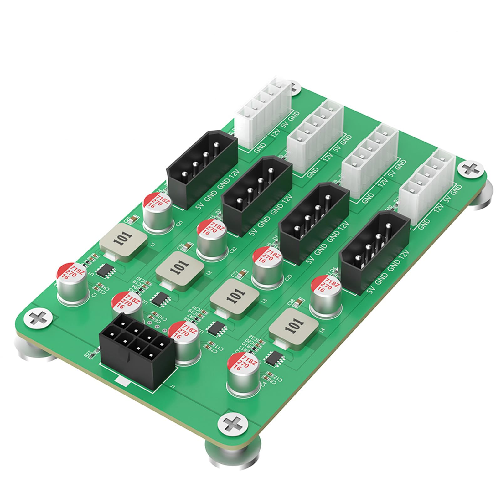 Aurgiarme Netzteil Breakouts Board 6/8Pin Zu 8 Weg 5/12V Adapter Mehrere Port Power Umwandlung Für 2 5/3 5" SSD