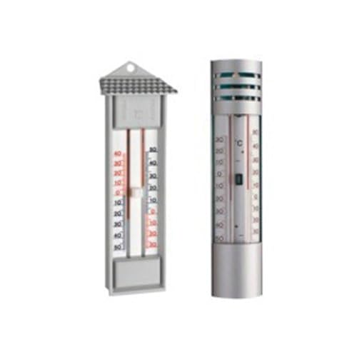 neoLab 2-9815 Maxima-Minima-Thermometer, -30 Grad +50 Grad C, Kunststoff, quecksilberfrei, Grau