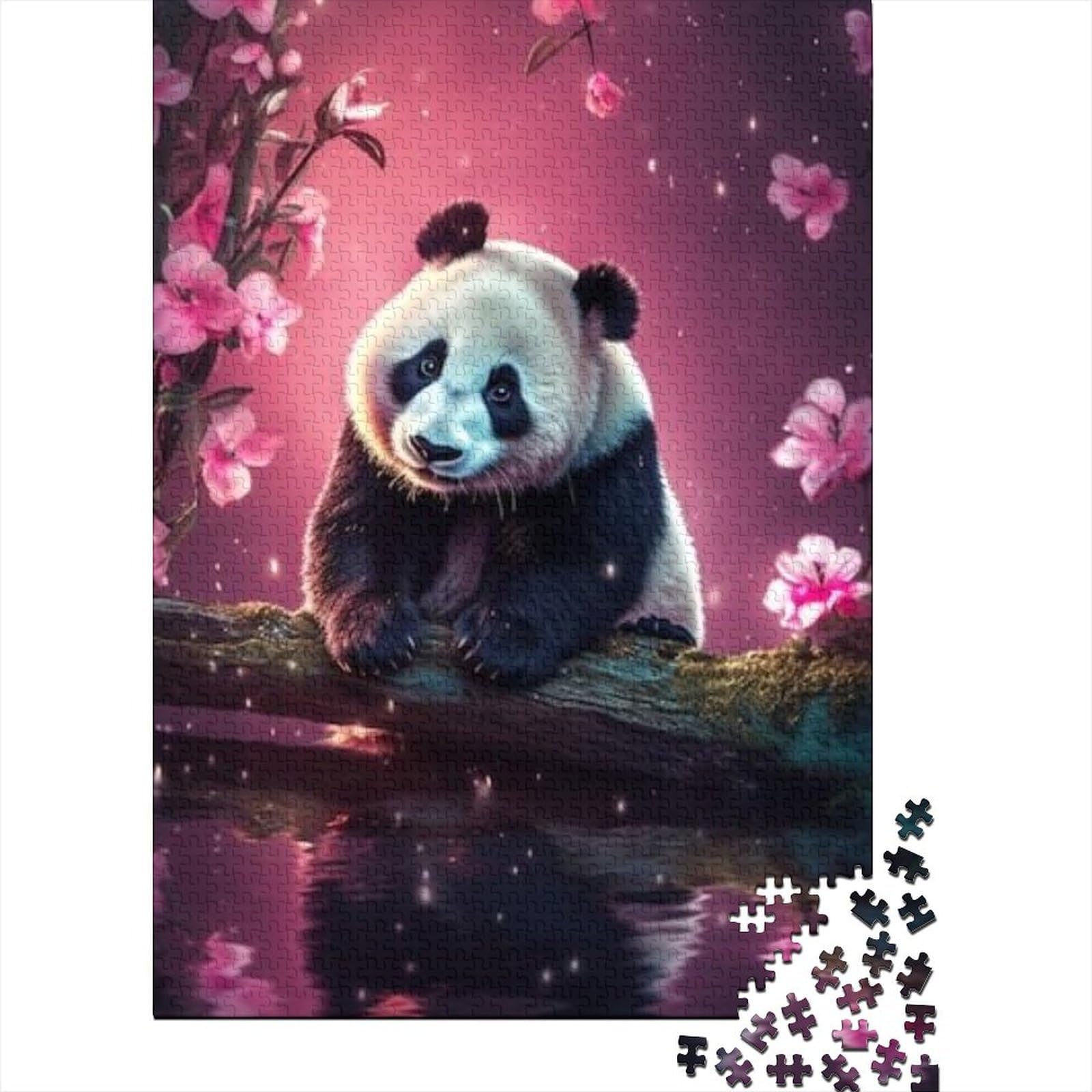 Panda-Puzzle, schwierige und anspruchsvolle Kunst-Puzzles für Erwachsene, 1000 Teile, Puzzle für Erwachsene, Lernspiel, Herausforderungsspielzeug (Größe 75 x 50 cm)