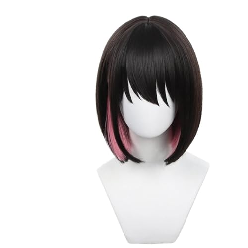 Cosplay Anime Synthetik Perücke, Synthetische Haar Cosplay Perücken Frauen 32cm Kurze Bobo Perücke Hitze Beständig Perücke