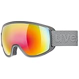 uvex Unisex – Erwachsene, topic FM sphere Skibrille, grey/rainbow-rose, one size