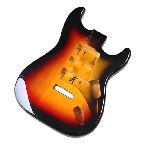 Korpus Für E-Gitarre Aus Pappelholz, Sunburst-Farbe, Gitarrenzubehör, Gitarren-Fass-Korpus, Hochglanz-Finish (Color : 2 Sunburst)