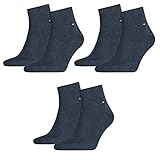 Tommy Hilfiger Herren Quarter Socken Kurzsocken Business Socken 342025001 6 Paar, Farbe:Blau, Größe:47-49, Menge:6 Paar (3x 2er Pack), Artikel:-356 jeans