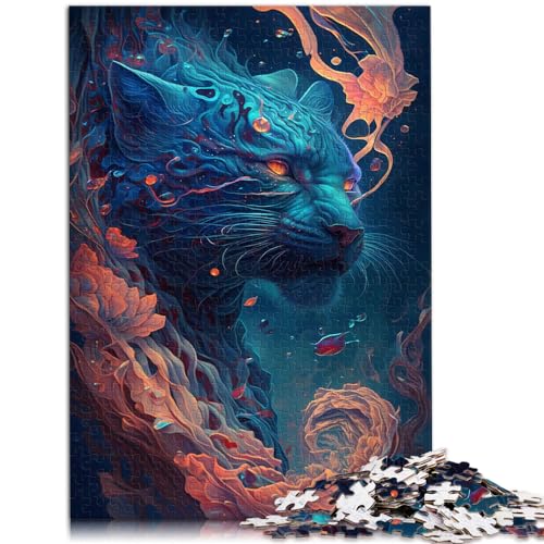 Puzzle-Geschenk, Tiger-Unrealismus-Puzzle, 1000 Teile, für Erwachsene, Holzpuzzle, Spaß bei Aktivitäten zu Hause, Geburtstagsgeschenk, Reisegeschenke, 1000 Teile (50 x 75 cm)