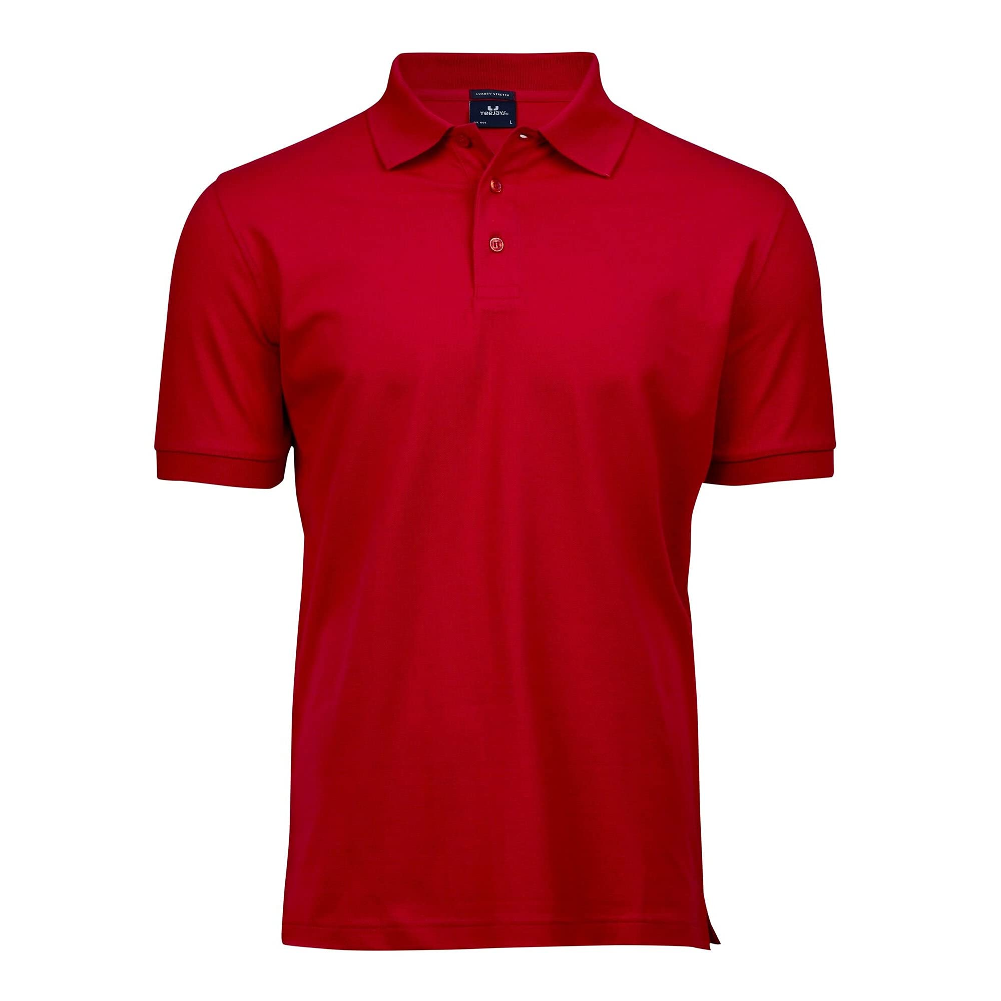 Tee Jays Herren Luxury Stretch Polo-Shirt, Kurzarm (M) (Rot)