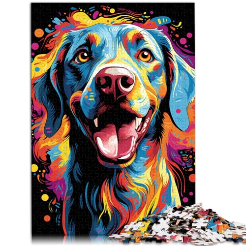 Puzzle, farbenfrohe Psychedelie serbischer Hunde in Belgrad, Puzzle 1000 Teile für Erwachsene, Holzpuzzle zum Stressabbau, 1000 Stück (50 x 75 cm)