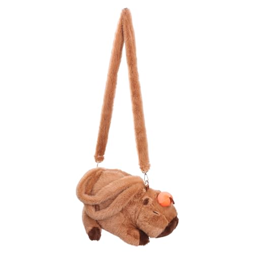 Zeiwohndc Multifunktionale Plüsch Handtasche Schöne Capybara Umhängetasche Weiche Cartoon Motiv Freizeittasche Für Den Täglichen Gebrauch Mädchen Und Kinderbevorzugung