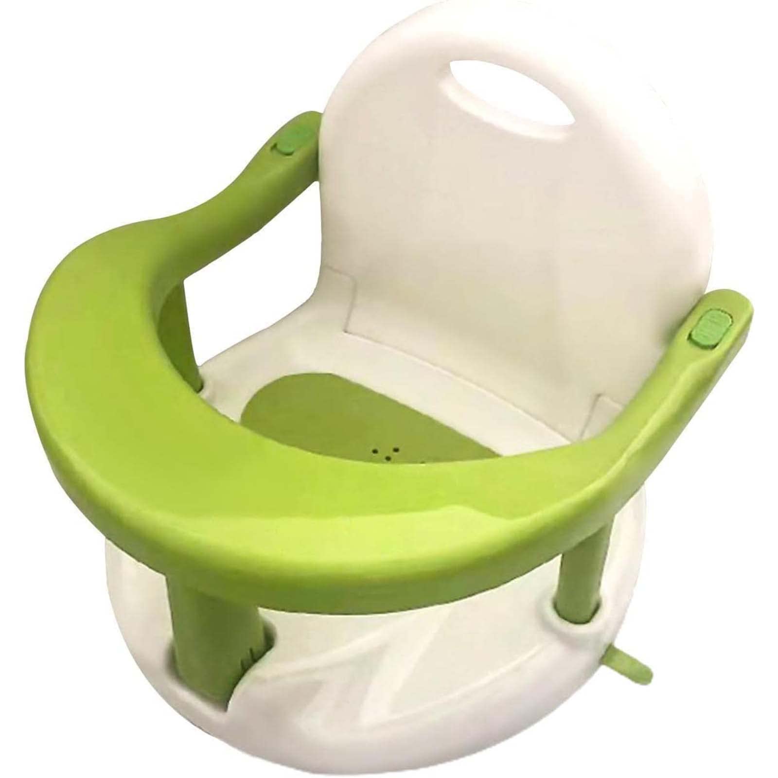 Badesitz, Badesitz für Babys von 6-18 Monaten, Baby-Dusche-Stuhl mit Rückenlehne und Saugnäpfe, Ergonomischer Sitz für Badewanne, Babysitze, Badestuhl für Bad,Grün