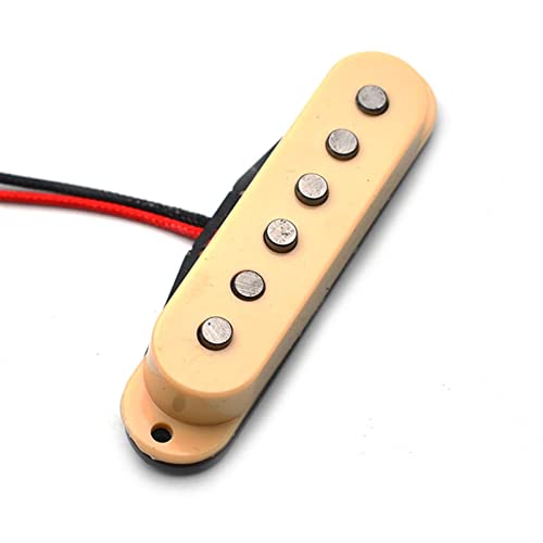 ZENGXUE ALNICO 5 SINGLE SPILL SPREETED TOP Faser Bobbin Pickup E-Gitarren-Pickup-Hals/Mittlere/Brücke 50/50 / 52mm Gelb Humbucker Tonabnehmer Set (Color : 50mm (Neck))