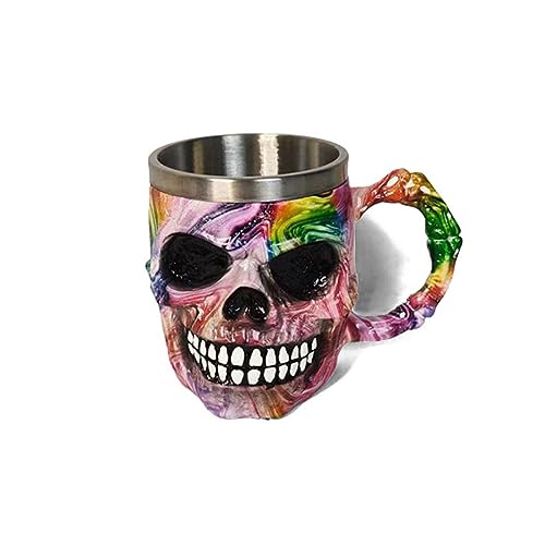 Halloween Schädel Becher Trinkbecher Skelett Harz Bier Kaffeetasse Halloween Dekoration Für Küche Trinkgeschirr Geschenk