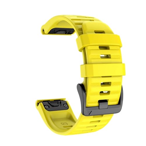 THBGTCNQ 22 26 mm Silikon-Schnellwechsel-Uhrenarmband for Quarzuhr, Smart Watch, Armband, Uhrenzubehör(Yellow.,22mm)