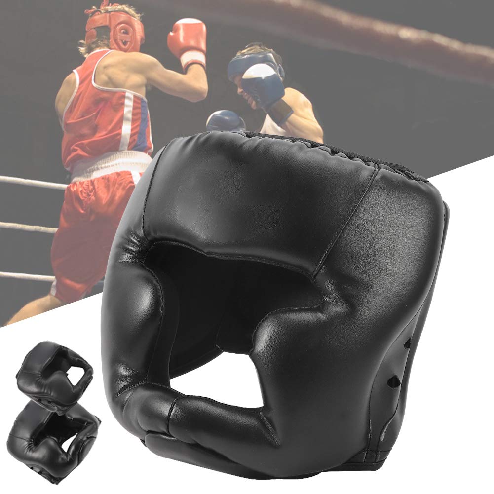 Keenso Boxing Head Guard Helm, Wangen- und Gehörschutz, Erwachsene/Kinder, Sanda/Muay/Thai/Kickboxen/Karate/Taekwondo, Kampfschutzausrüstung(Adult)