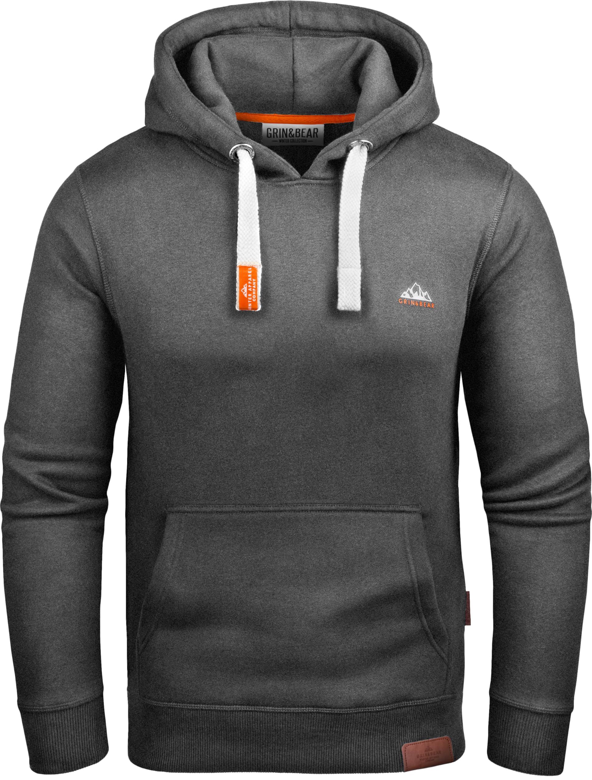 Grin&Bear Herren Kapuzenpullover anthrazit, S, GEC023