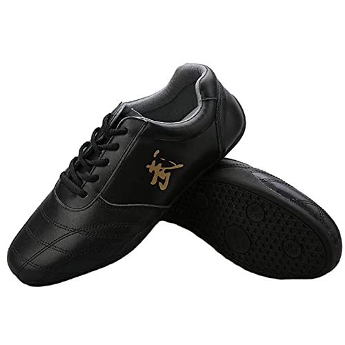 fayengan Unisex Tai Chi Wu SHU Kung Fu Schuhe Atmungsaktiv rutschfest Sport Fitnessstudio Sneaker Zum Täglich Ausbildung Morgen Übungen (Color : Black, Size : 42EU)