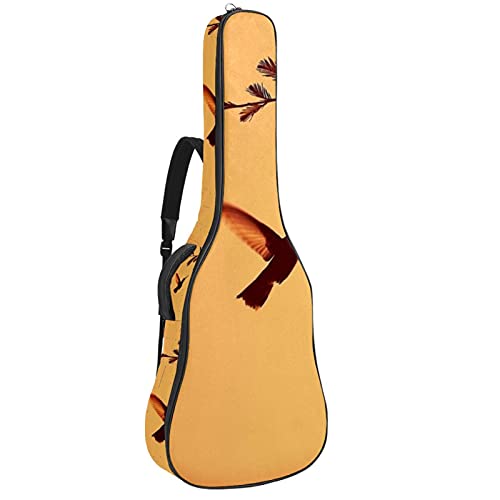 Akustikgitarre Tasche Dicke Polsterung Wasserdicht Dual Verstellbarer Schultergurt Gitarrenkoffer Gig Bag (Kolibris)