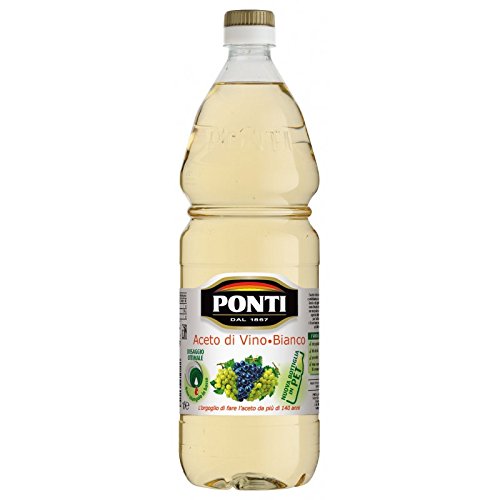 3x Ponti Aceto di Vino Bianco / Weinessig weiss essig 1000 ml. italien Küche