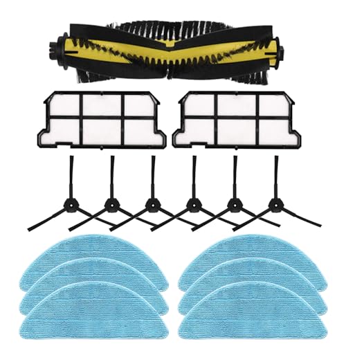 Perfectly Staubsauger Wischtuch Filter Seitenbürste Ersatzteil Kehrroboter Zubehör für V7 V7S Roboter Staubsauger Filter Ersatz