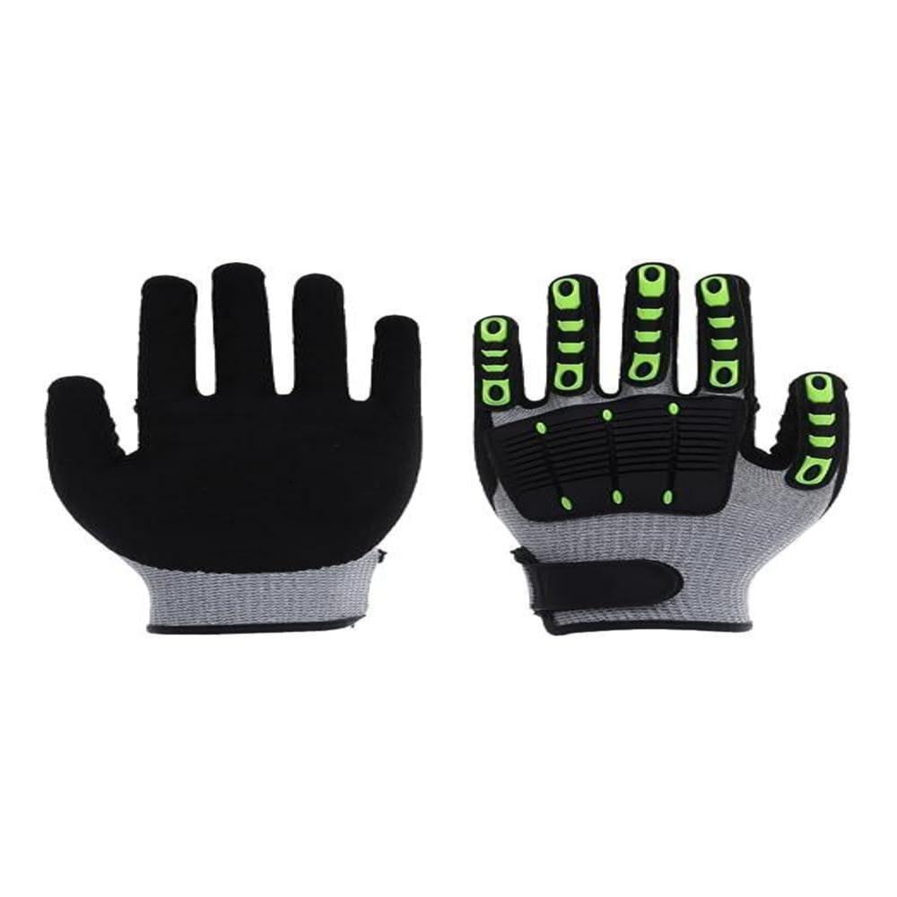 UNIGLOVES Nitrex 340RFI – 10 Paar – leichte Handschuhe mit Schnitt- und Handrückenschutz, in Schwarz/Grau