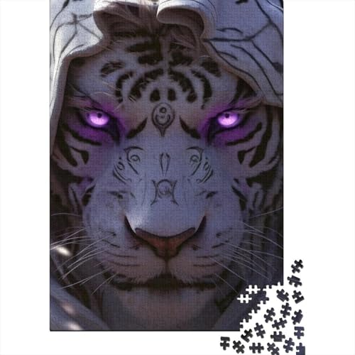 Art Tigers für Erwachsene Puzzle 1000 Teile Kunst Puzzle für Erwachsene 1000 Teile Weihnachtsgeburtstagsgeschenk für Erwachsene Teenager 75x50cm