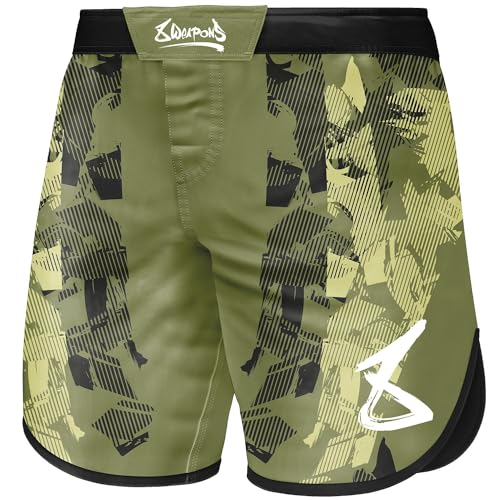 8 WEAPONS Fight Shorts, Hit 2.0, Olive-schwarz (L)