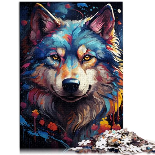 Puzzle, Malerei, bunter Kunsthund, 1000 Teile, Puzzle, Holzpuzzle, Familienaktivität, Puzzle, Lernspiele, 1000 Teile (50 x 75 cm)