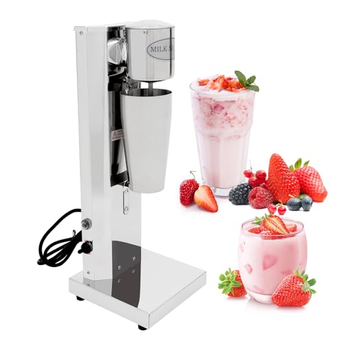 MIIWWOWO 650ML Milchshake Mixer Elektrisch Shaker Proteinshake, Eiweiß Shake Mixer Drink Mixer, 220V Frappe Mixer Elektrisch Protein Shaker Edelstahl für Milchtee Milchshakes Kaffee Cocktails