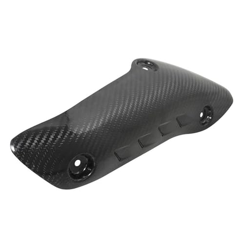 SKINII Motorrad Schalldämpfer Für Ducati Für Monster 82 1200 Schwarz Carbon Fiber Motorcycl Auspuff Vorne Link Rohr Protector Hitzeschild Abdeckung Auspuff für Motorräder