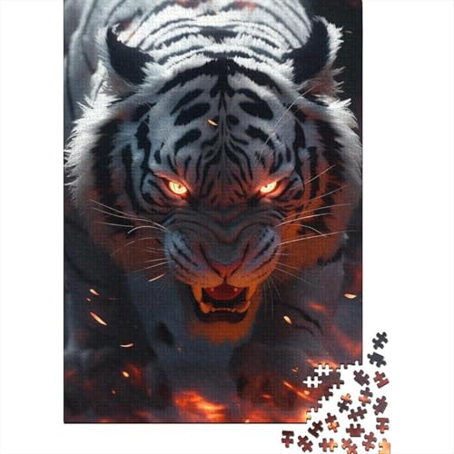 Tigers of Vengeance Puzzle für Erwachsene, 1000-teiliges Puzzle, Kunstpuzzle für Erwachsene, 1000 Teile, Weihnachtsgeburtstagsgeschenk für Erwachsene, Teenager, 75x50cm