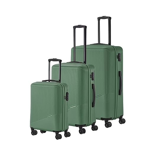 Travelite 4-Rad Koffer Set 3 teilig Größen L/M/S, Gepäck Serie Bali: ABS Hartschalen Trolleys mit TSA Kombinationsschloss (Handgepäck Koffer ohne TSA)