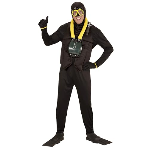 "SCUBA DIVER" (hooded jumpsuit, oxygen tank, flippers, mask) - (S)