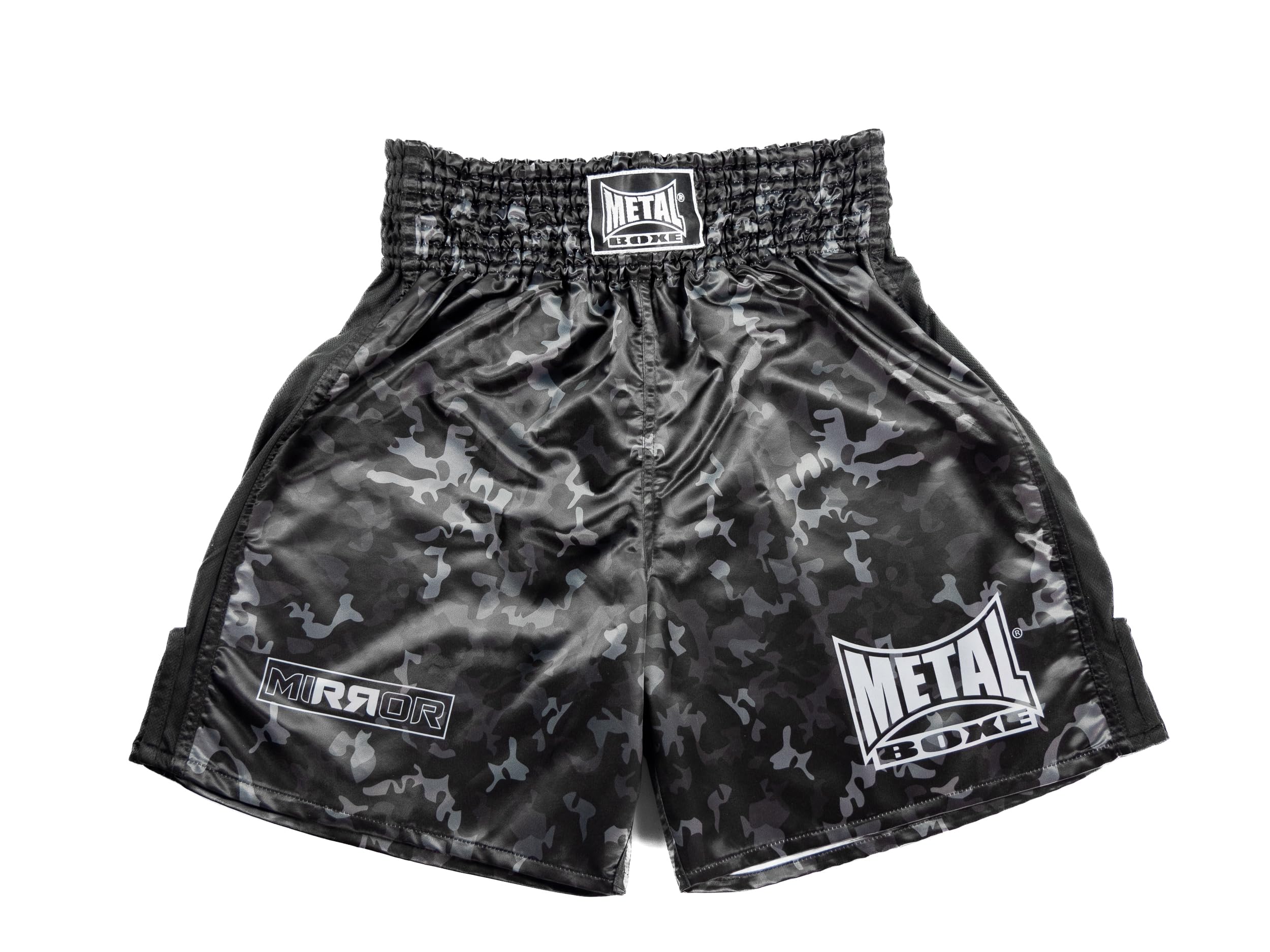 METAL BOXE Unisex – Erwachsene Short Boxe Anglaise Mirror XL, Schwarz