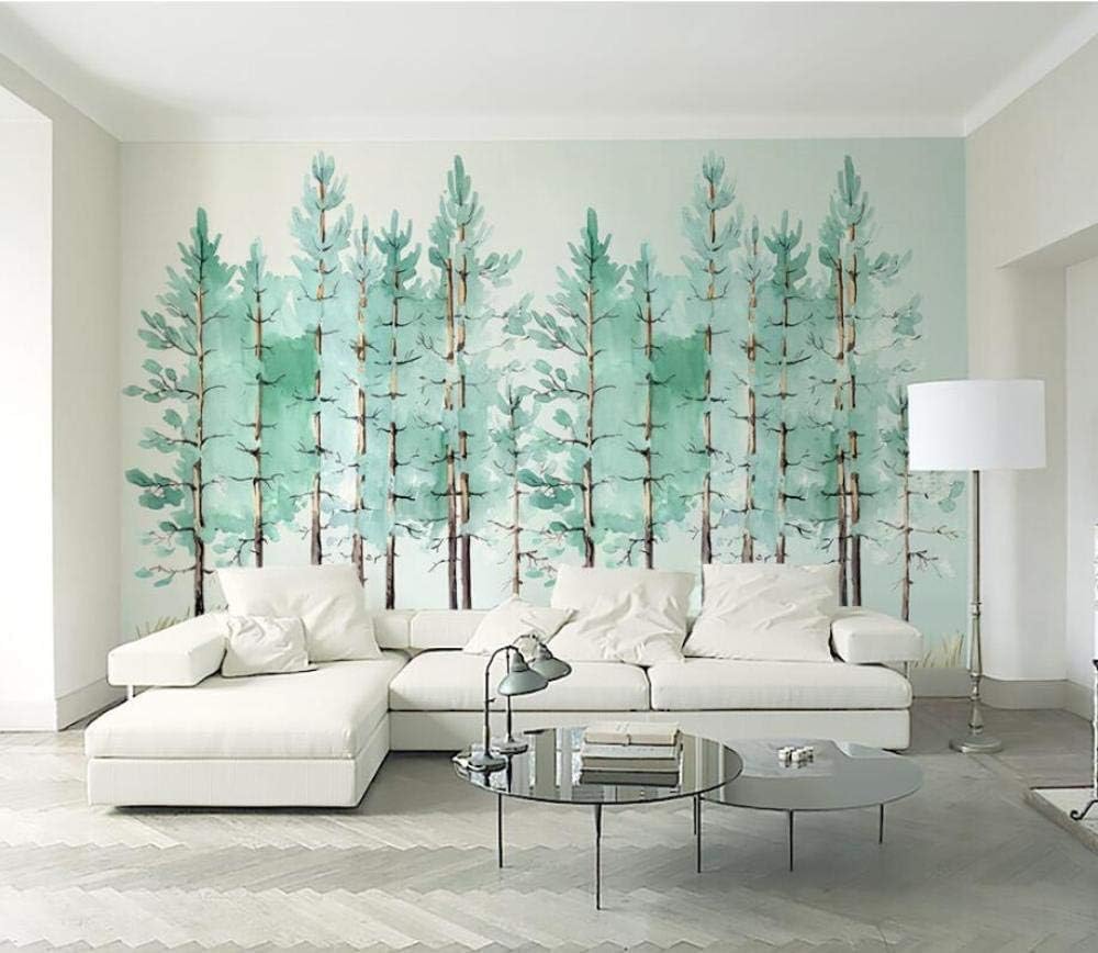 Grüner Wald 3D Tapete Poster Restaurant Schlafzimmer Wohnzimmer Sofa TV Dekorative Wand-430cm×300cm