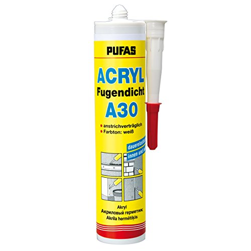 Pufas Acryl Fugendicht A 30 12x310ml Fugenacryl weiß