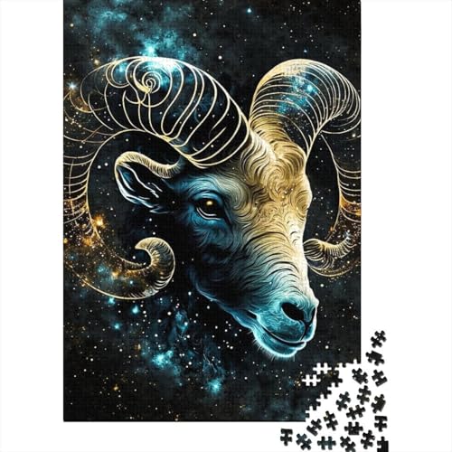 1000 Teile für Erwachsene, schwierige Puzzles, Tierziegen, Holzpuzzle für Erwachsene und Jugendliche als Geburtstagsgeschenk für Erwachsene, Jungen und Mädchen 29,53x19,69 Zoll