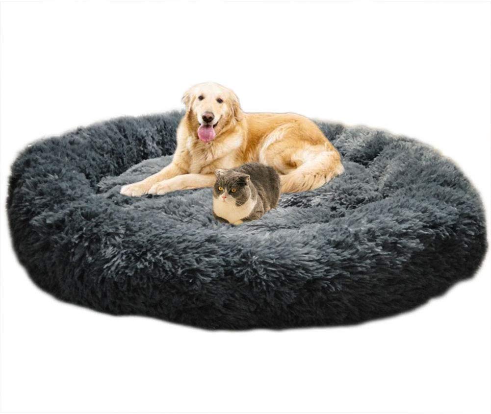 Telismei Deluxe flauschiges Extra großes Hundebett Sofa waschbar rundes Kissen Pet Bett für große und extra große Hunde