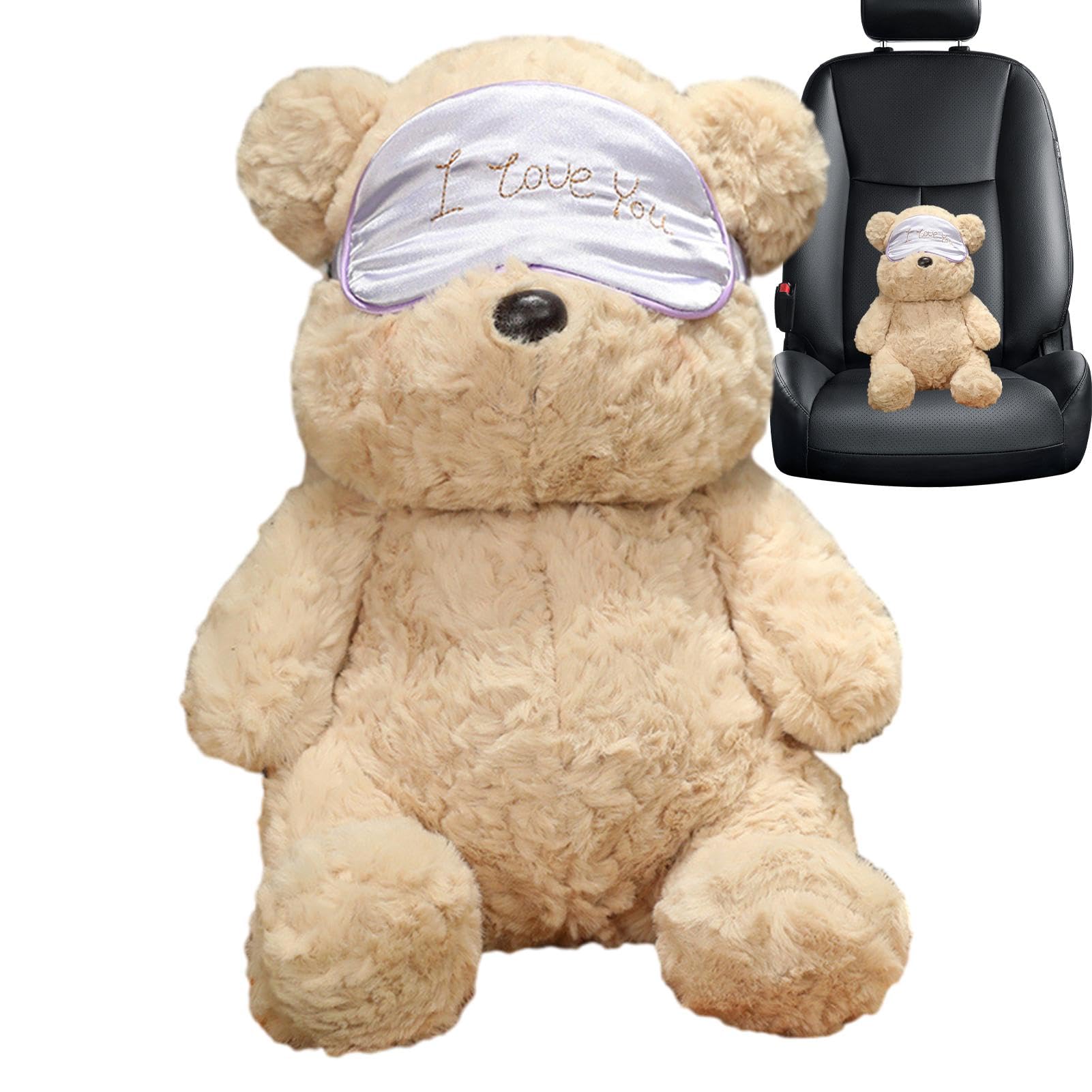 Takluu Süßes Bären-Plüschtier, Bären-Plüschtiere - Soft Bear Wear Masque Plüschtier,Niedliches Tierstofftier, weiches Kissenspielzeug, entzückende Bärenpuppe, entzückende Tierplüschtiere für