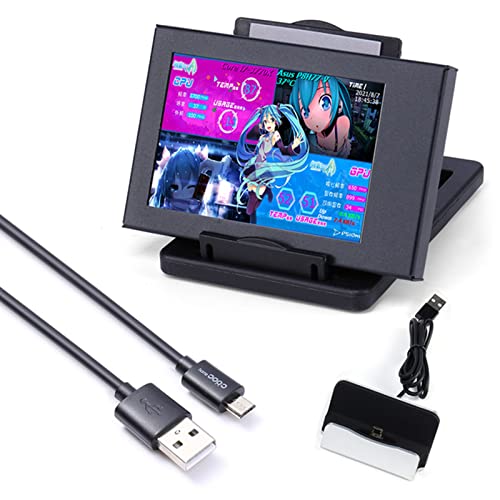 HDKEAN 360-Grad-Drehung, 8,9 cm (3,5 Zoll) Sekundärbildschirm, Computer-CPU-USB-Display, Sekundärbildschirm