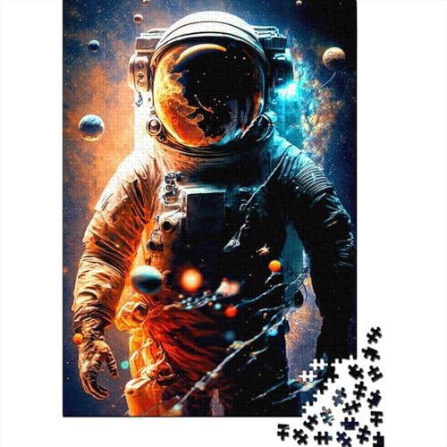 Astronauten-Kunst-Puzzle für Erwachsene, Puzzle für Erwachsene, 1000 Teile, Puzzle für Erwachsene, Lernspiel, Herausforderungsspielzeug, 75 x 50 cm