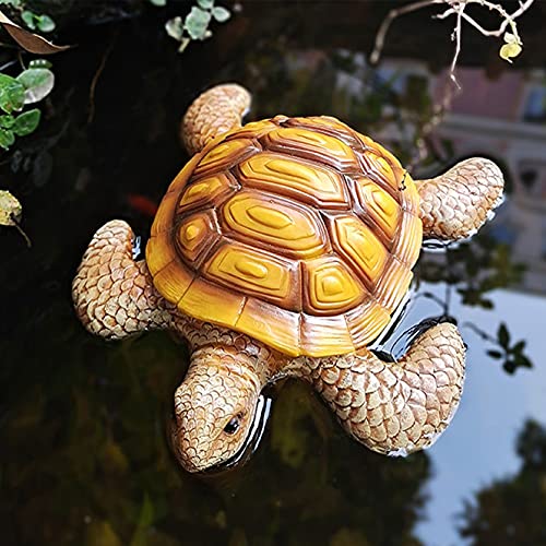 LONG-L Schildkröte Teichdekoration Schwimmtier, Miniteich Schildkröte Teichfigur Garten Deko,Floating Lotusblatt Aquarium Fisch Teich Seerose Pool Blatt Teichdekoration,Female