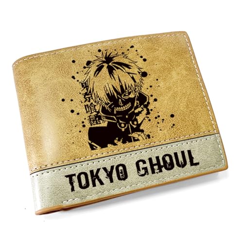 Tok-yo Gho-ul Geldbeutel Anime Mittelgroß, Cartoon-Münztasche Geldbeutel Klein, PU Leder Kreditkartenetui Reisegeldbeutel, für Anime-Fan-Geschenke Jungen und Mädchen(Color:Multicolor 3)