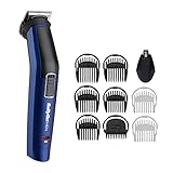 BaByliss Blue Edition 10-in-1 Multi-Grooming Kit, Multitrimmer für Gesicht und Körper, inkl. Präzisionstrimmer und Nasen- & Ohrenhaarschneider, 7255PE