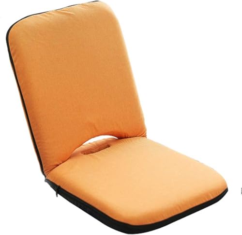 Bodenstuhl Klappbar, Tragbarer Bodenstuhl Mit Rückenstütze Japanischer Beinloser Bodenstuhl 5 Geschwindigkeiten Höhenverstellbar,Bodensofa Bodenkissen Reading Chair C,43 * 52 * 50cm