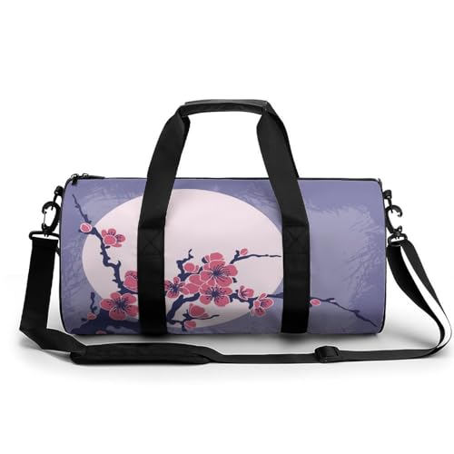 Pfirsichblüte Sport Duffel Bag Sporttasche Reisetasche Handgepäck Tasche Schwimmtasche Weekender Bag 45x23x23cm