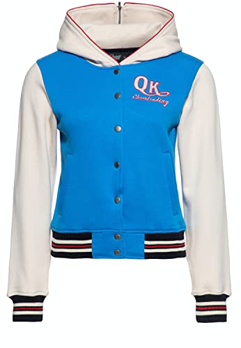 Queen Kerosin Damen College Sweatjacke | Stickerei | Regular Fit | Queen | Vintage Style | Rockabilly | 50'S | Cheerleading | Baseball Sweatjacke | Rockabella Wonder Woman